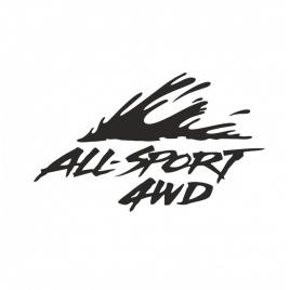 Sticker all sport awd 15 cm, creative rey®
