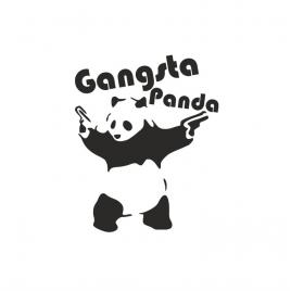 Sticker gangsta panda 15cm, creative rey®