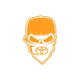Sticker auto ''skull gangsta toyota'', 20x13cm, portocaliu