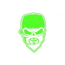 Sticker auto ''skull gangsta toyota'', 20x13cm, verde