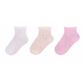 Ciorapei subtiri pentru fetite cu model in tesatura (culoare: alb, marime