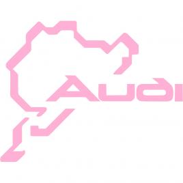 Sticker auto ''audi pista'', 20x20 cm, roz