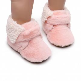 Botosei imblaniti roz pentru fetite (marime disponibila: 3-6 luni (marimea 18