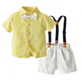 Costum elegant pentru baietei - yellow (marime disponibila: 3-6 luni (marimea