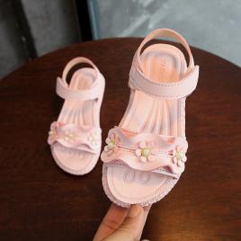 Sandale roz cu floricele - antonia (marime disponibila: marimea 28)
