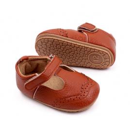 Pantofiori maro pentru fetite - suzy (marime disponibila: 3-6 luni (marimea 18