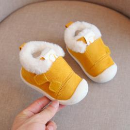 Pantofi galben mustar imblaniti - snow (marime disponibila: 6-9 luni (marimea