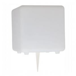 Lampa solara pentru gradina, jumi, tip cub, telecomanda, culori rgb, 20 cm