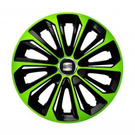 Set 4 capace roti pentru seat, model extra strong green & black (dimensiune