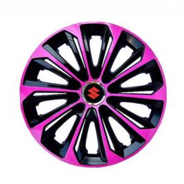 Set 4 capace roti pentru suzuki, model extra strong pink & black (dimensiune