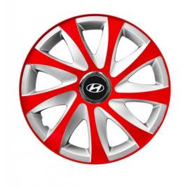 Set 4 capace roti hubcaps wheel pentru gama auto hyundai (dimensiune roată: r14)
