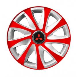 Set 4 capace roti hubcaps wheel pentru gama auto mitsubishi (dimensiune roată: