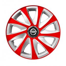 Set 4 capace roti hubcaps wheel pentru gama auto nissan (dimensiune roată: r14)