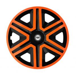 Set 4 capace roti orange pentru gama auto fiat (dimensiune roată: r14)