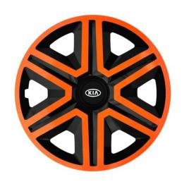 Set 4 capace roti orange pentru gama auto kia (dimensiune roată: r14)