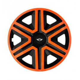 Set 4 capace roti orange pentru gama auto mini cooper (dimensiune roată: r14)