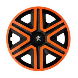 Set 4 capace roti orange pentru gama auto peugeot (dimensiune roată: r14)