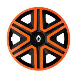Set 4 capace roti orange pentru gama auto renault (dimensiune roată: r14)