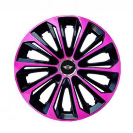 Set 4 capace roti pentru mini, model extra strong pink & black (dimensiune