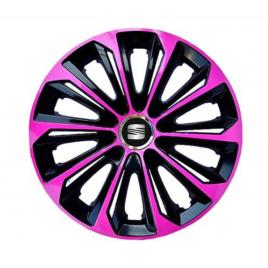 Set 4 capace roti pentru seat, model extra strong pink & black (dimensiune