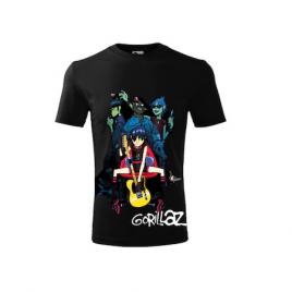 Tricou personalizat gorillaz, creative rey®, negru, l