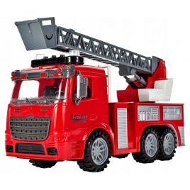 Masina pompieri malplay, cu scara extensibila, interactiva, cu sunete si lumini