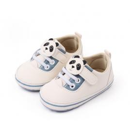 Adidasi albi pentru bebelusi - panda (marime disponibila: 3-6 luni (marimea 18