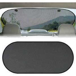 Parasolar luneta auto, 100 x 50 cm, culoare neagra, prindere cu ventuze