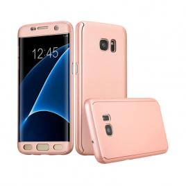 Husa Samsung Galaxy A5 2017  Full Cover  360Roz Auriu/Pink and Gold + Folie de protectie
