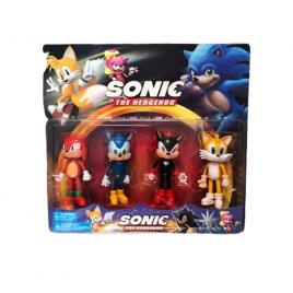 Set 4 figurine Sonic the Hedgehog, multicolor, 10 cm