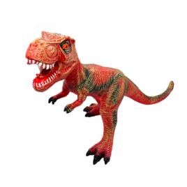 Figurina T-Rex dinozaur din cauciuc cu sunete specifice 45cm rosu ISP 22