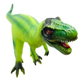 Figurina T-Rex dinozaur din cauciuc cu sunete specifice 45cm verde ISP 21