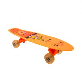 Penny Board portabil 42cm, roti silicon, portocaliu