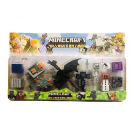 Set 7 figurine tip Minecraft, accesorii incluse, + 3 ani, isp20