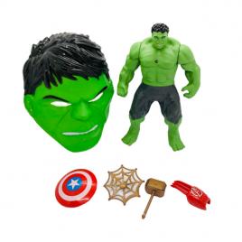 Set Figurina Avengers, Hulk cu Masca , Multicolor, tcb22