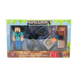 Set figurine Minecraft Alex si dragonul, M4, 7 piese, +3, ISP20