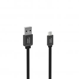 Cablu Micro USB Flat Super TOUCH negru