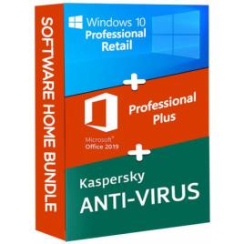 Windows 10 Pro Retail + Microsoft Office 2019 Pro Plus + Kaspersky Anti Virus EU