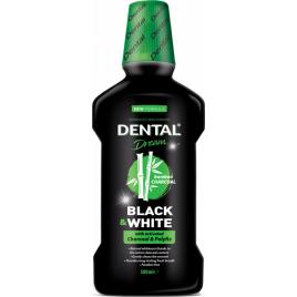 Apa de gura Dental Dream Black and White cu carbune activ 500 ml