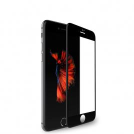 Folie de protectie Tempered Glass 4D pentru iPhone 7 Black Adeziv pe toata suprafata.