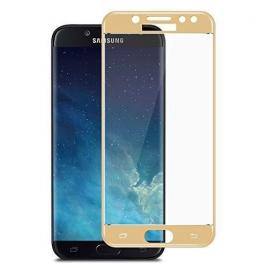 Sticla Securizata Full Screen Samsung Galaxy J7 2017 - margini gold