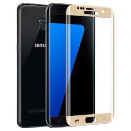 Folie Sticla Curbata Samsung Galaxy S7 Edge Flippy Full Glue 4D/5D Auriu