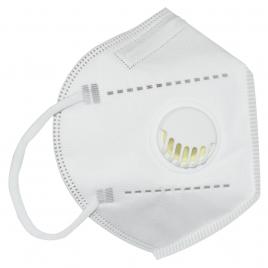Set 5 Masti cu 5 straturi de protectie respiratorie cu supapa, valva pentru expiratie standard KN95, culoare alb