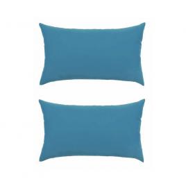 Set 2 perne decorative dreptunghiulare mania relax, din bumbac, 50x70 cm, culoare albastru