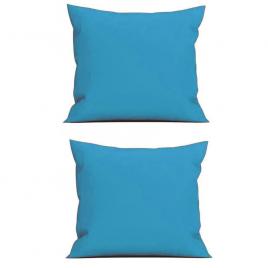 Set 2 perne decorative patrate, 40x40 cm, pentru canapele, pline cu puf mania relax, culoare albastru
