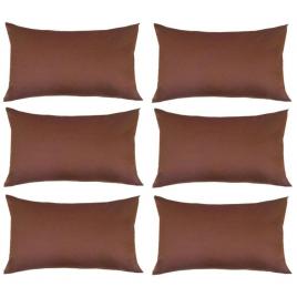 Set 6 perne decorative dreptunghiulare, 50x30 cm, pline cu puf mania relax, culoare maro