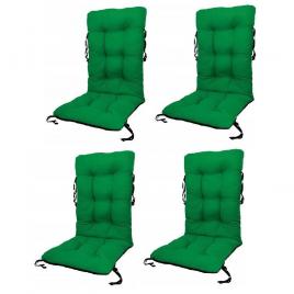 Set perne pentru scaun de casa si gradina cu spatar,  48x48x75cm, culoare verde, 4 buc/set