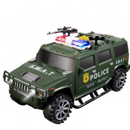 Pusculita in forma de masinuta Smart POLICE Verde