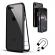 Husa protectie pentru iPhone 8 Negru Fullbody fata-spate Bumper metalic cu spate de sticla securizata premium