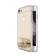 Husa protectie pentru iPhone 8 Plus Auriu perfect fit efect de oglinda si folie sticla gratis